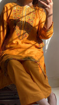 Embroidered Linen Two-Piece Suit